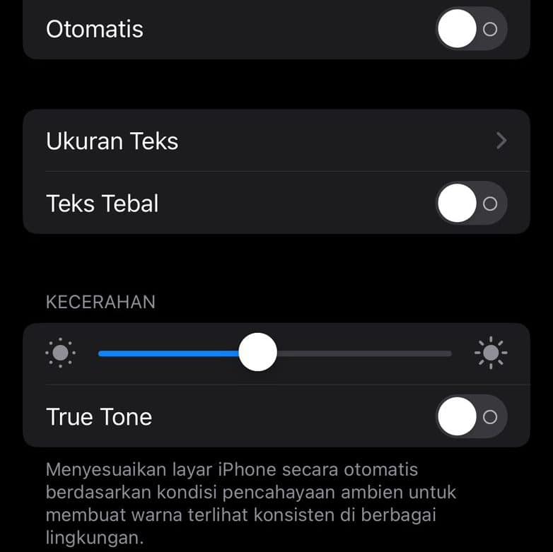 cara Ketiga mematikan True Tone Iphone untuk memperpanjang daya tahan baterai